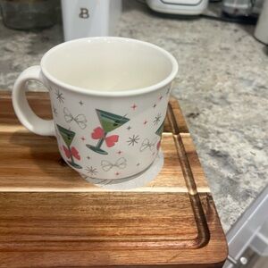 Festive Mug with Martini and Bow Design